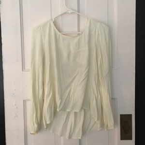 Long sleeve bow-back blouse